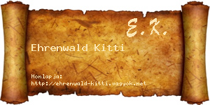Ehrenwald Kitti névjegykártya