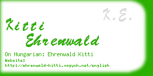 kitti ehrenwald business card